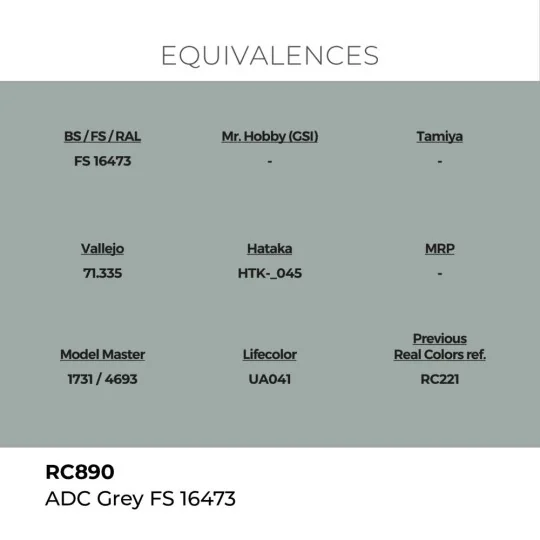 Real Colors: ADC Grey FS 16473 17 ml. - AK Interactive RC890