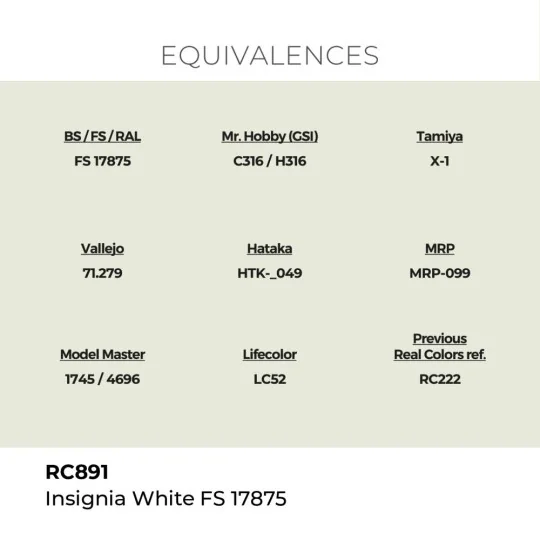 Real Colors: Insignia White FS 17875 17 ml. - AK Interactive RC891