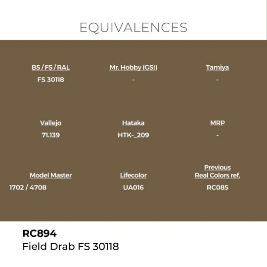 Real Colors: Field Drab FS 30118 17 ml. - AK Interactive RC894