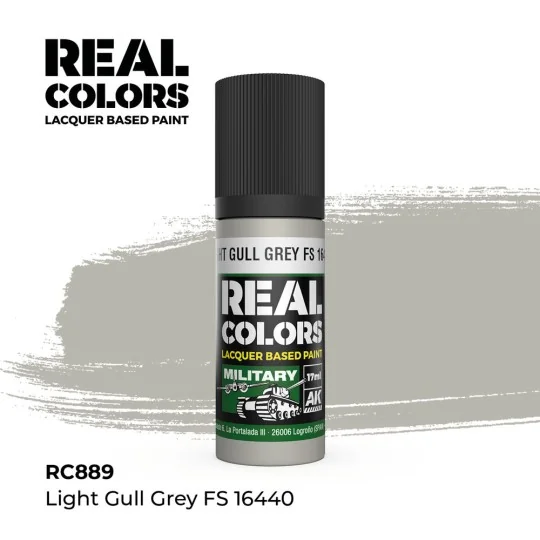 Real Colors: Light Gull Grey FS 16440 17 ml. - AK Interactive RC889