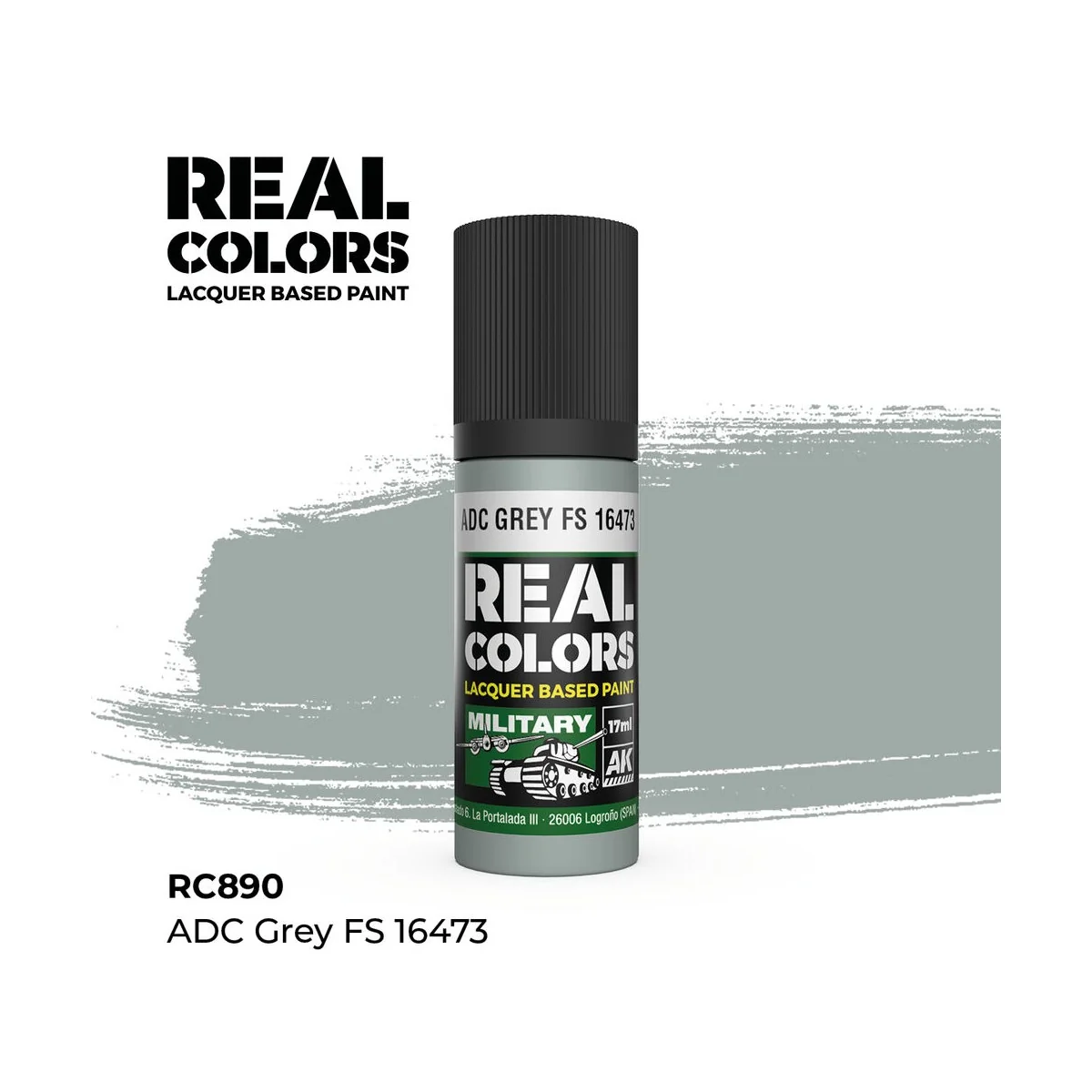 Real Colors: ADC Grey FS 16473 17 ml. - AK Interactive RC890