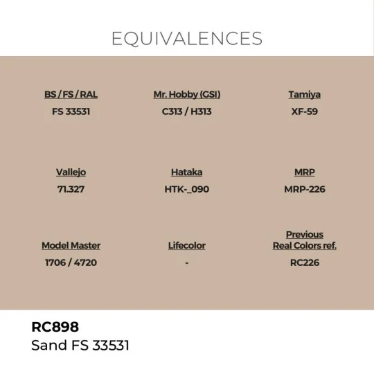 Real Colors: Sand FS 33531 17 ml. - AK Interactive RC898