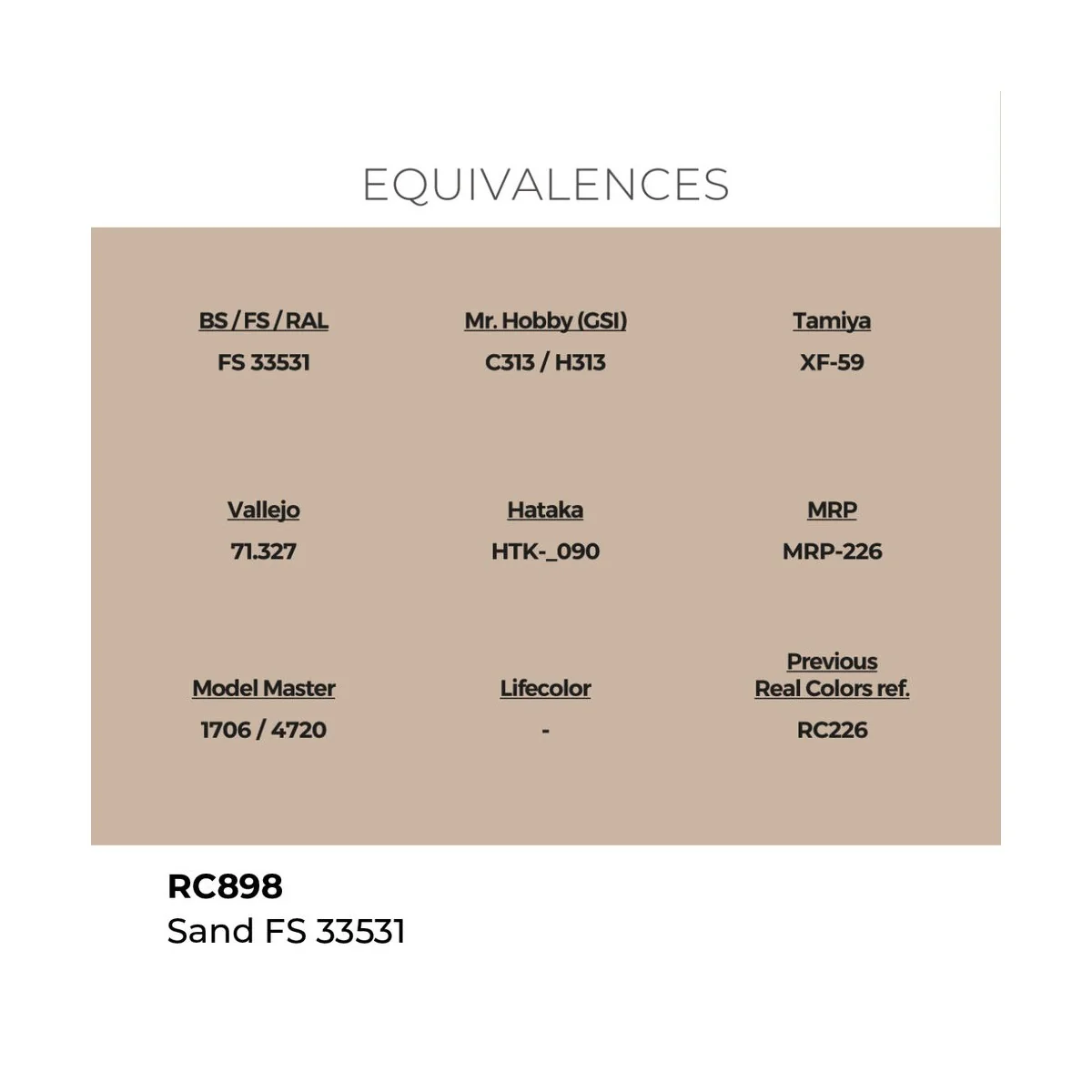 Real Colors: Sand FS 33531 17 ml. - AK Interactive RC898