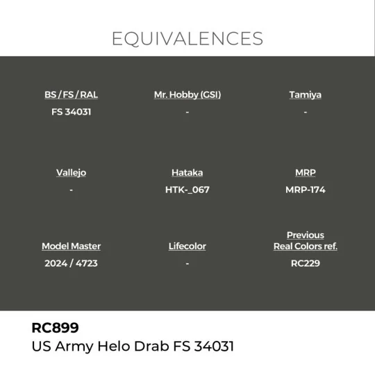 Real Colors: US Army Helo Drab FS 34031 17 ml. - AK Interactive RC899