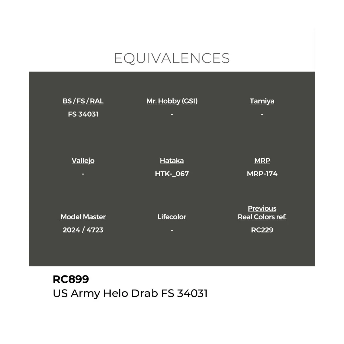 Real Colors: US Army Helo Drab FS 34031 17 ml. - AK Interactive RC899