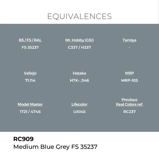 Real Colors: Medium Blue Grey FS 35237 17 ml. - AK Interactive RC909
