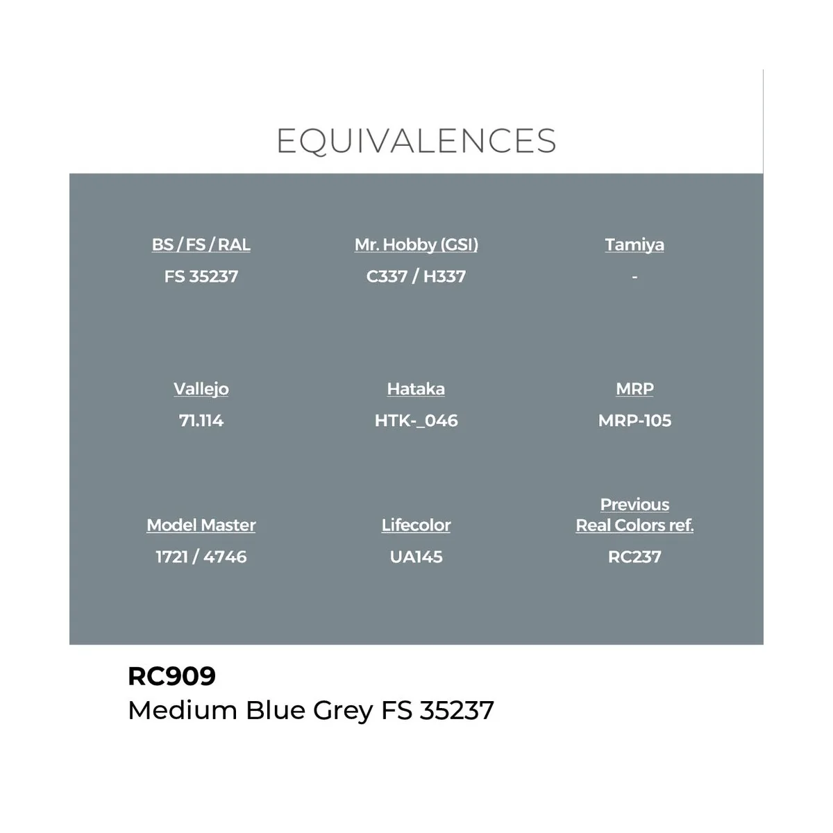 Real Colors: Medium Blue Grey FS 35237 17 ml. - AK Interactive RC909