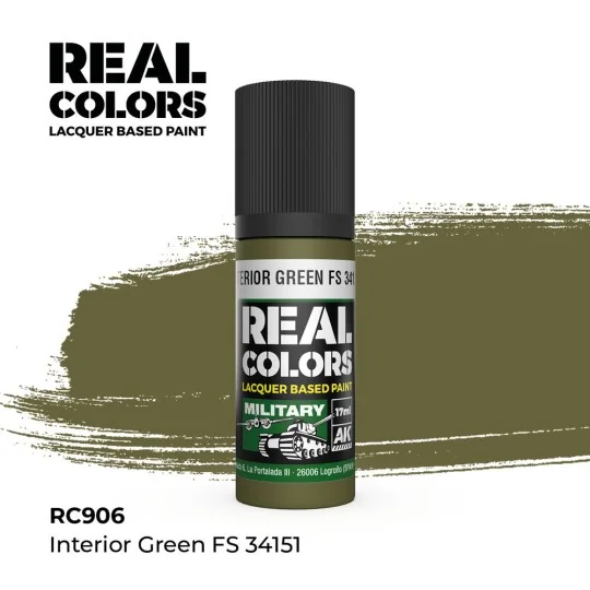 Real Colors: Interior Green FS 34151 17 ml. - AK Interactive RC906