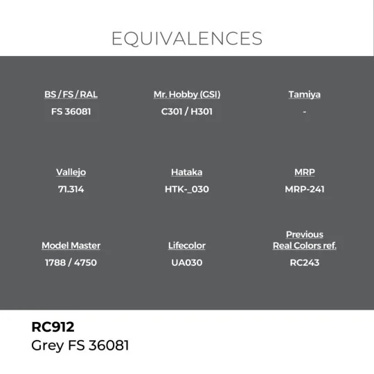 Real Colors: Grey FS 36081 17 ml. - AK Interactive RC912