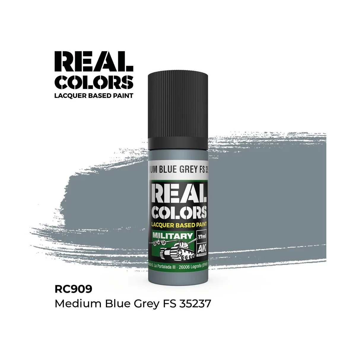 Real Colors: Medium Blue Grey FS 35237 17 ml. - AK Interactive RC909