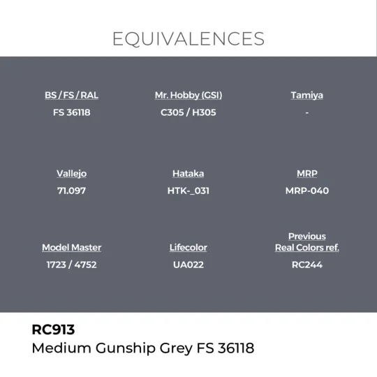 Real Colors: Medium Gunship Grey FS 36118 17 ml. - AK Interactive R...