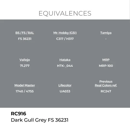 Real Colors: Dark Gull Grey FS 36231 17 ml. - AK Interactive RC916
