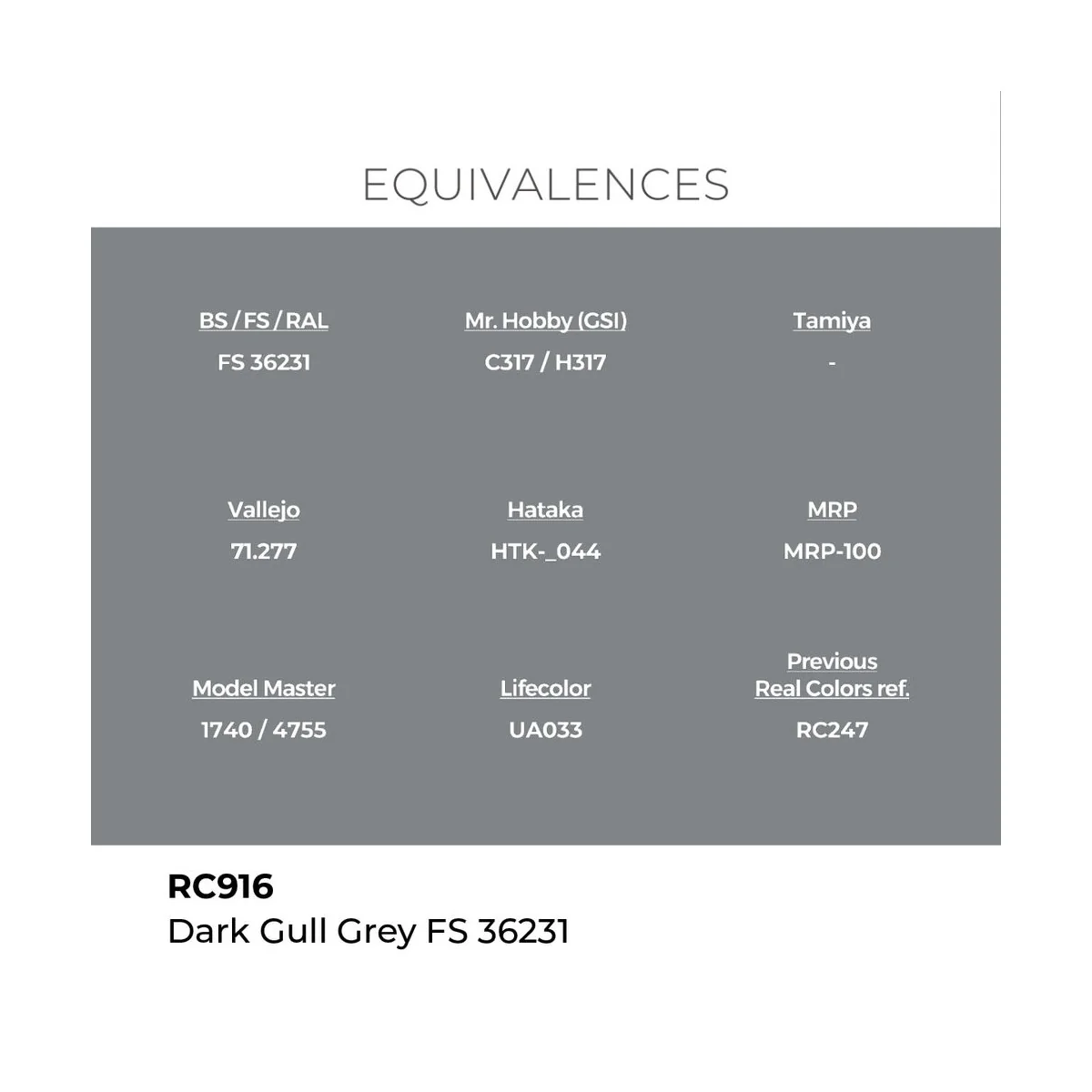 Real Colors: Dark Gull Grey FS 36231 17 ml. - AK Interactive RC916