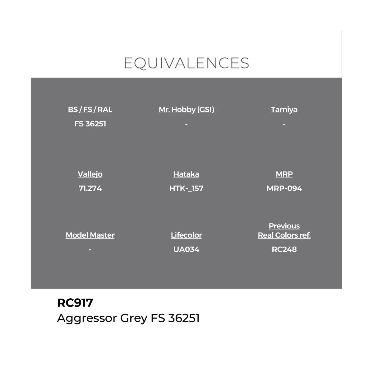 Real Colors: Aggressor Grey FS 36251 17 ml. - AK Interactive RC917
