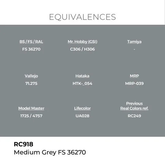 Real Colors: Medium Grey FS 36270 17 ml. - AK Interactive RC918