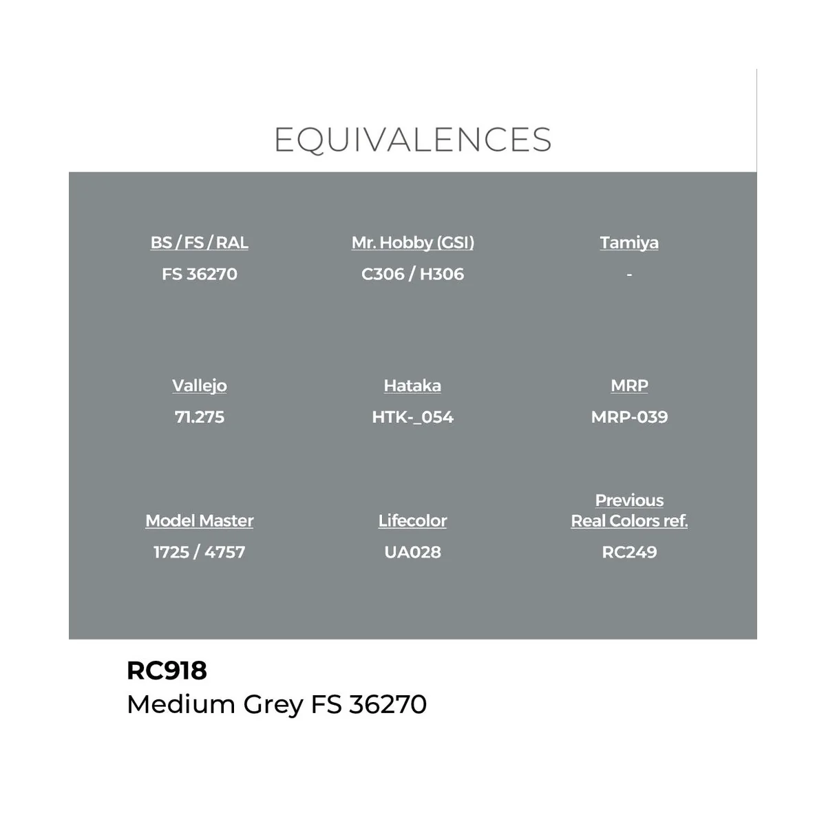 Real Colors: Medium Grey FS 36270 17 ml. - AK Interactive RC918