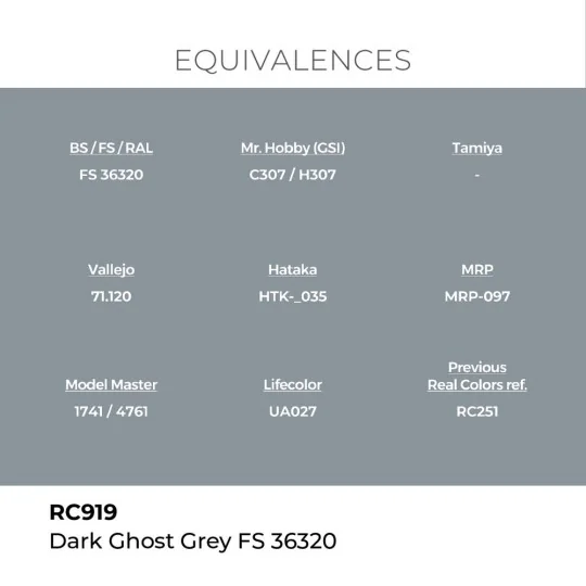 Real Colors: Dark Ghost Grey FS 36320 17 ml. - AK Interactive RC919