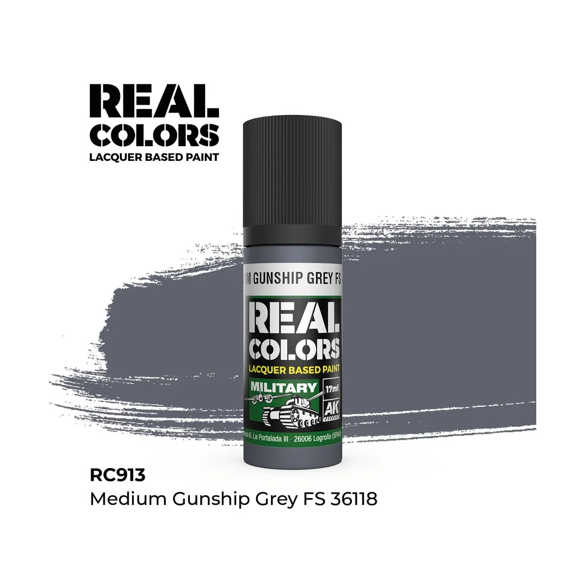 Real Colors: Medium Gunship Grey FS 36118 17 ml. - AK Interactive R...