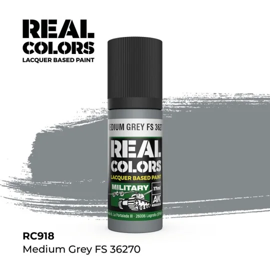 Real Colors: Medium Grey FS 36270 17 ml. - AK Interactive RC918
