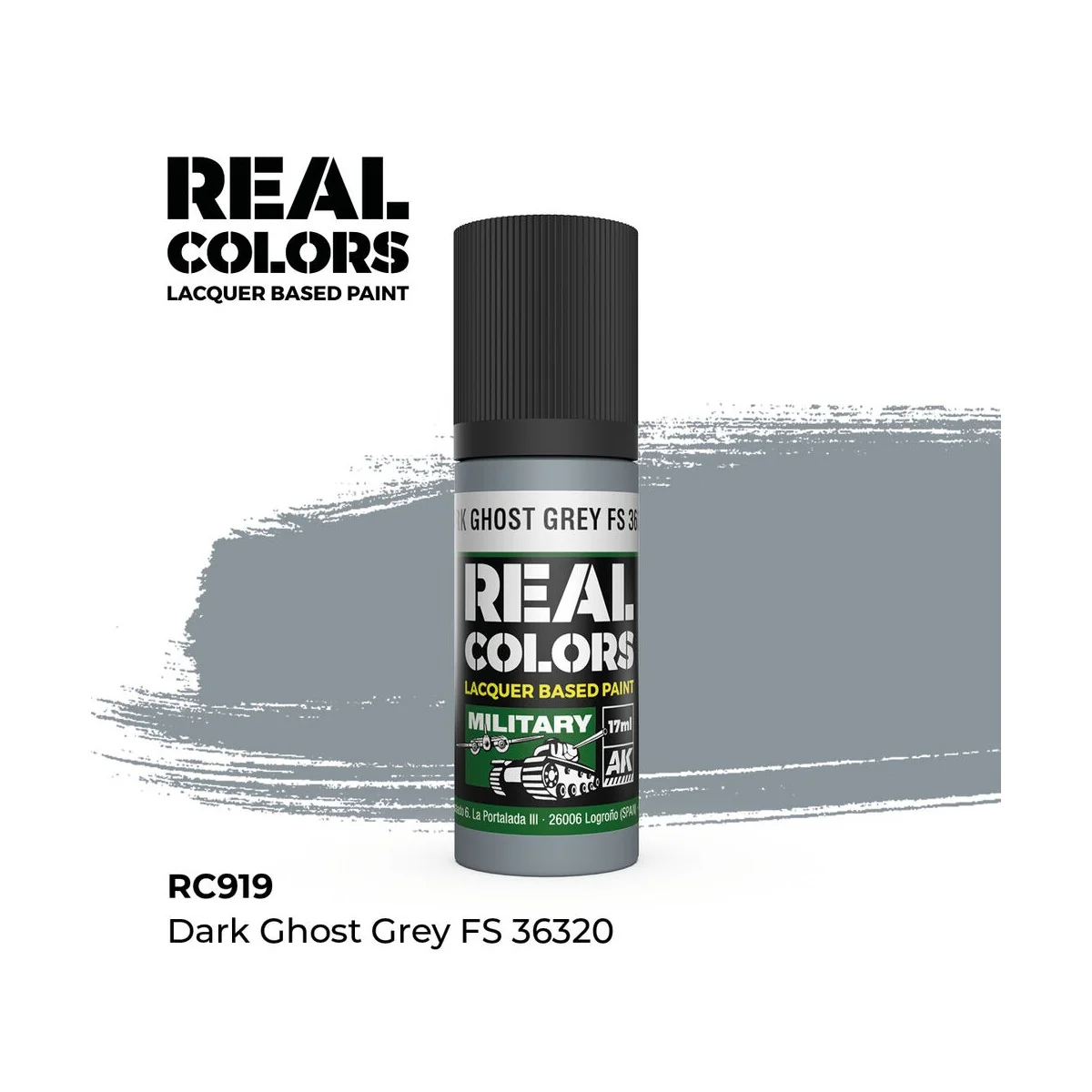 Real Colors: Dark Ghost Grey FS 36320 17 ml. - AK Interactive RC919