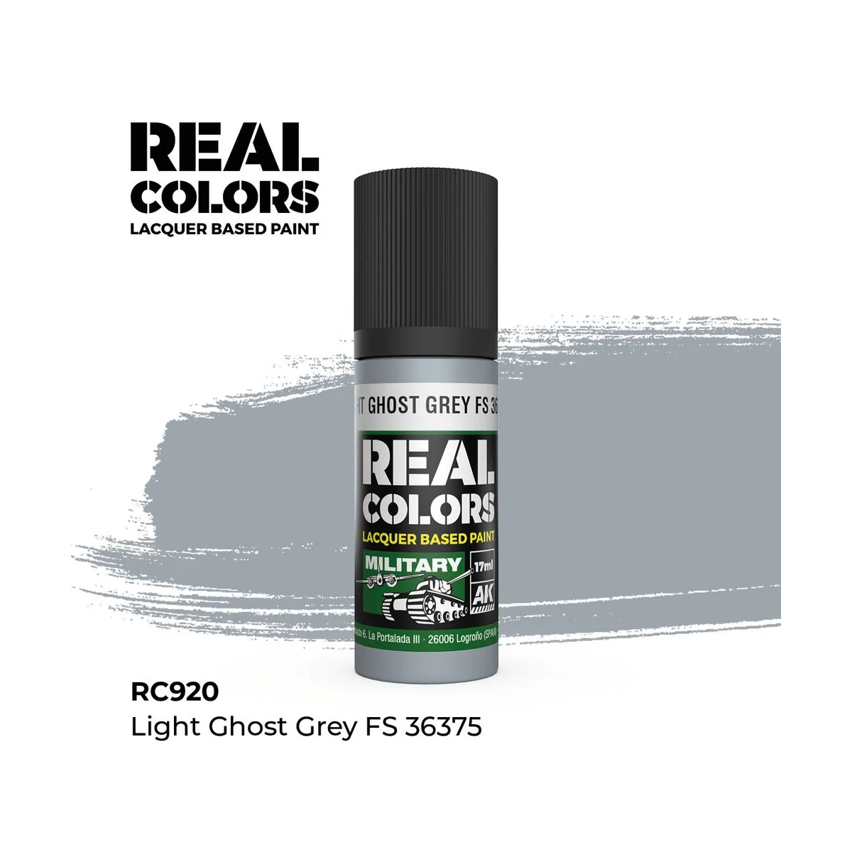 Real Colors: Light Ghost Grey FS 36375 17 ml. - AK Interactive RC920