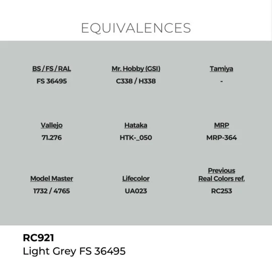 Real Colors: Light Grey FS 36495 17 ml. - AK Interactive RC921
