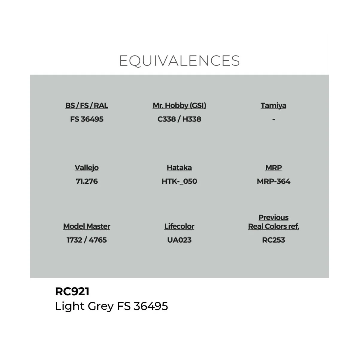 Real Colors: Light Grey FS 36495 17 ml. - AK Interactive RC921