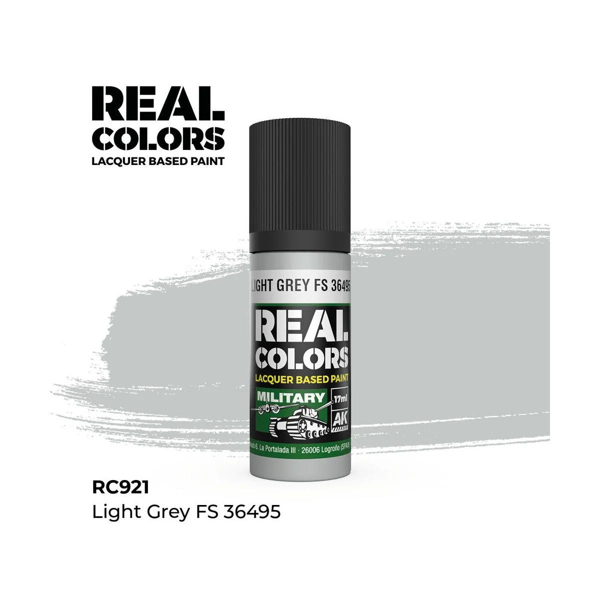 Real Colors: Light Grey FS 36495 17 ml. - AK Interactive RC921