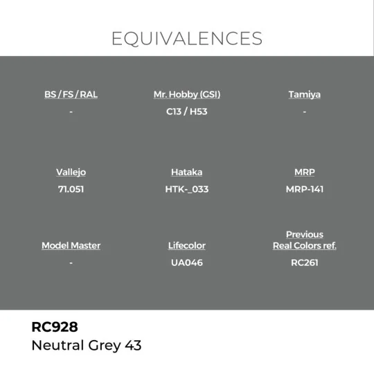 Real Colors: Neutral Grey 43 17 ml. - AK Interactive RC928