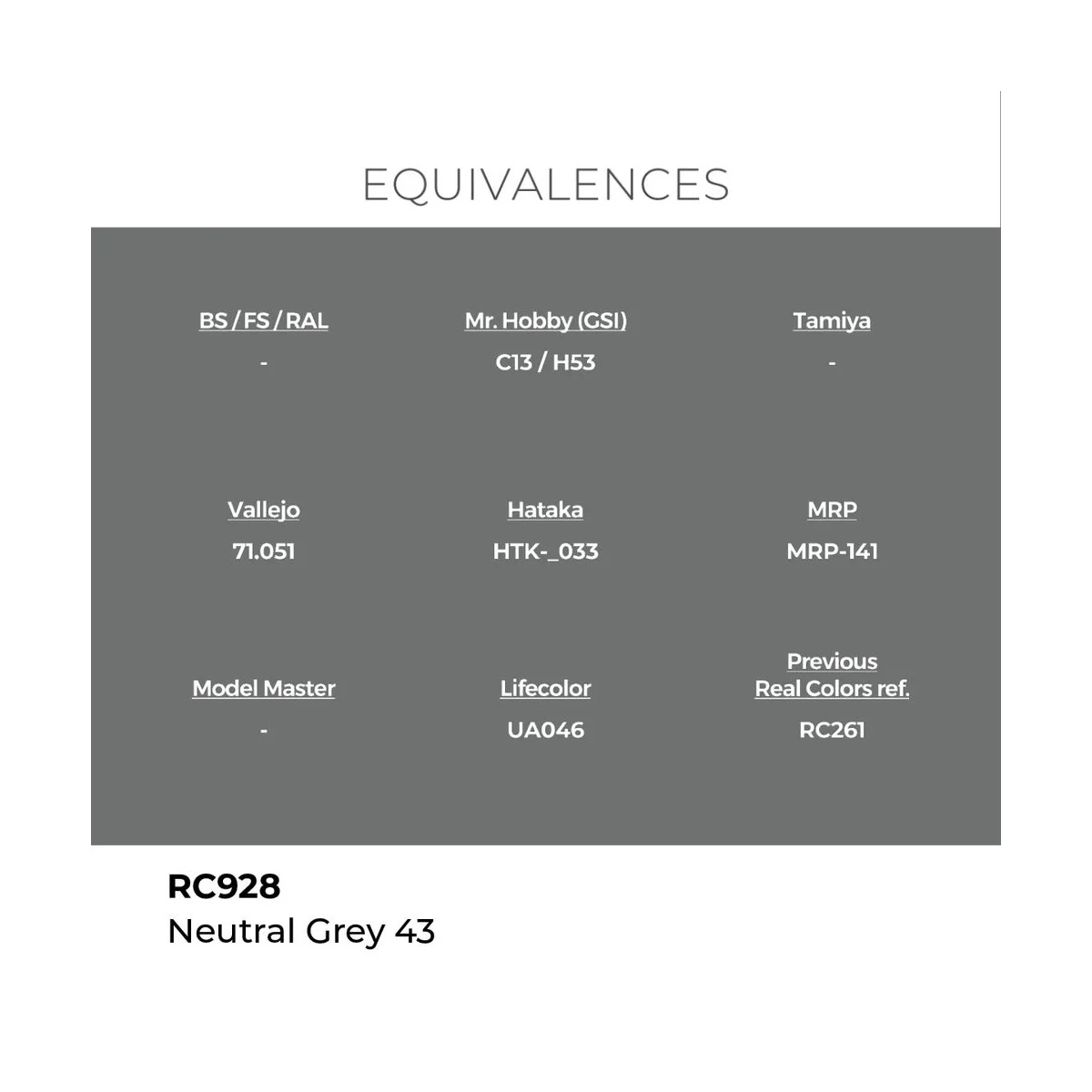 Real Colors: Neutral Grey 43 17 ml. - AK Interactive RC928