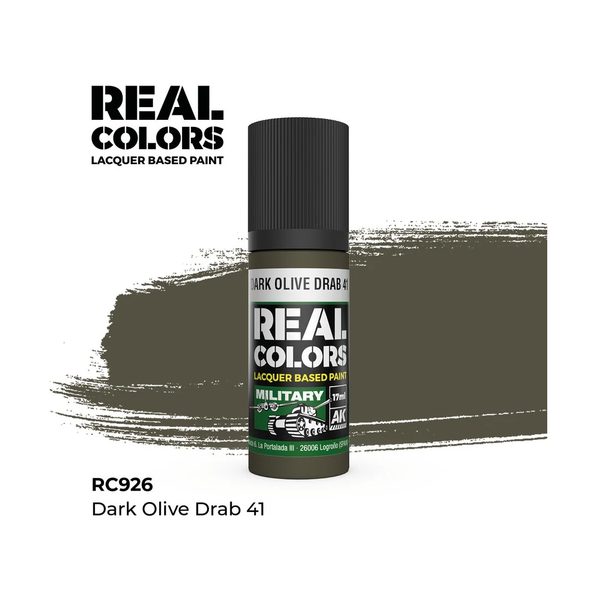 Real Colors: Dark Olive Drab 41 17 ml. - AK Interactive RC926
