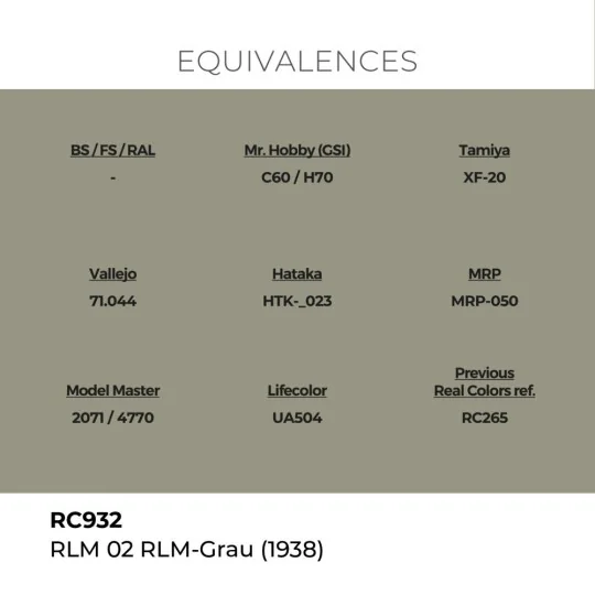 Real Colors: RLM 02 RLM-GRAU (1938) 17 ml. - AK Interactive RC932