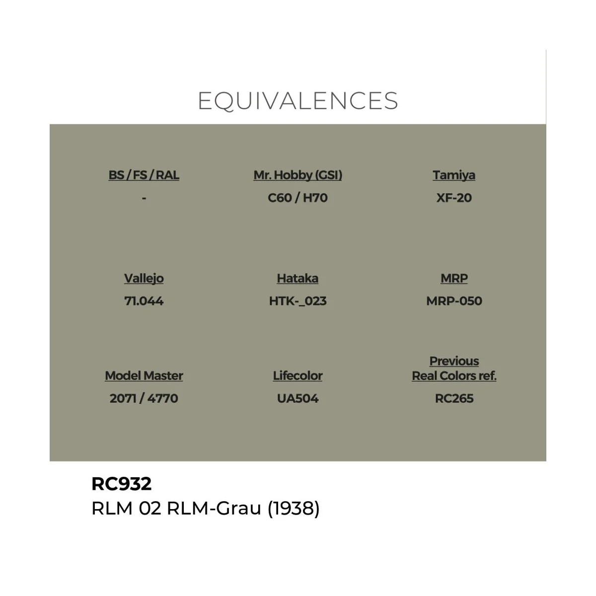 Real Colors: RLM 02 RLM-GRAU (1938) 17 ml. - AK Interactive RC932