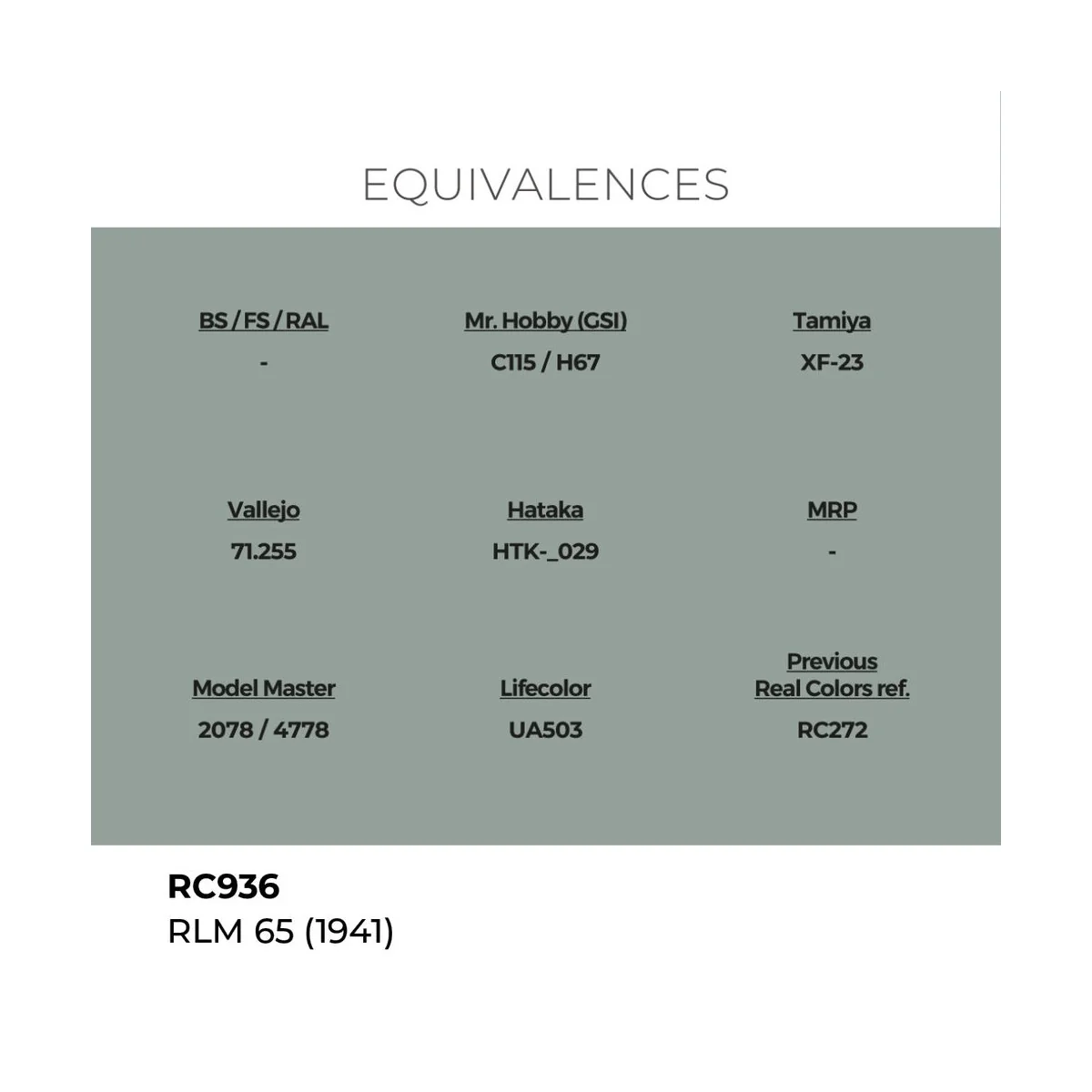 Real Colors: RLM 65 (1941) 17 ml. - AK Interactive RC936