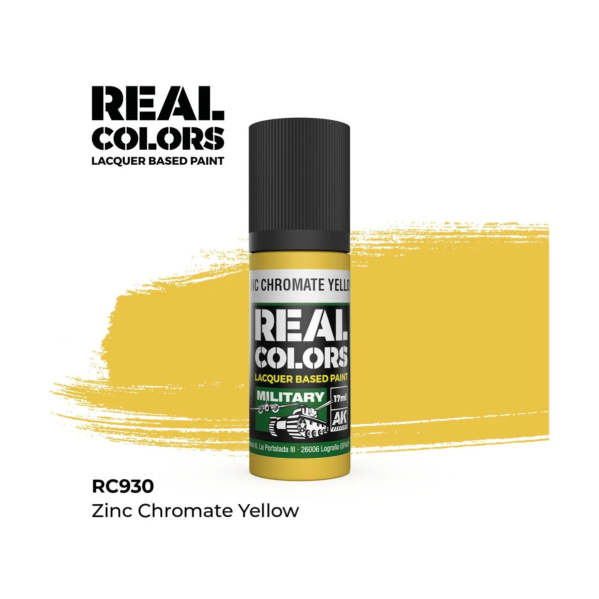 Real Colors: Zinc Chromate Yellow 17 ml. - AK Interactive RC930
