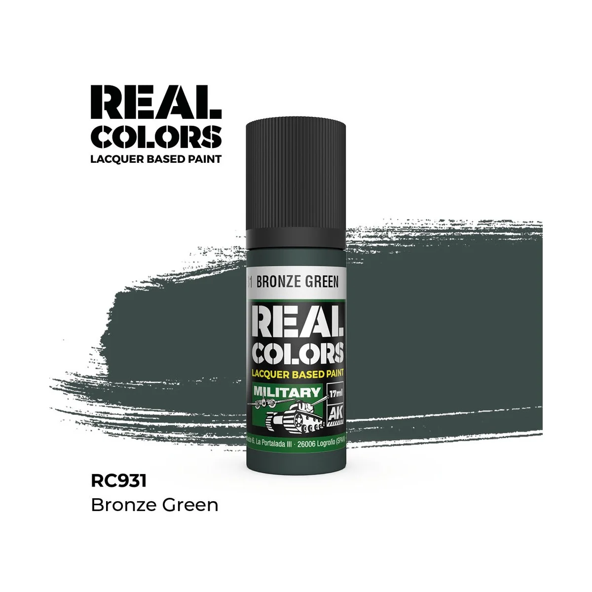 Real Colors: Bronze Green 17 ml. - AK Interactive RC931