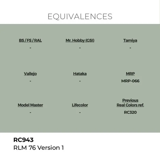 Real Colors: RLM 76 Version 1 17 ml. - AK Interactive RC943