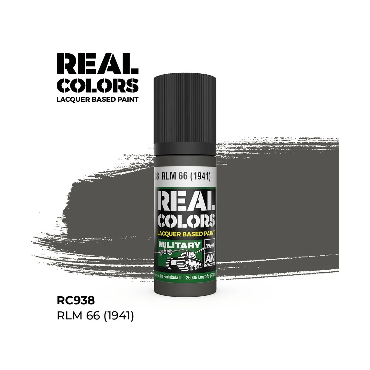 Real Colors: RLM 66 (1941) 17 ml. - AK Interactive RC938