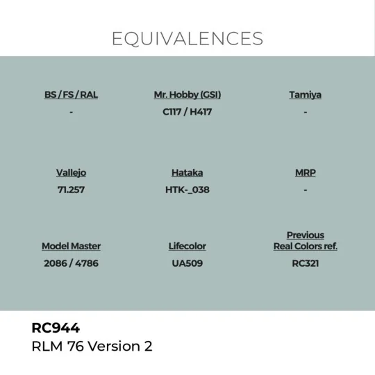 Real Colors: RLM 76 Version 2 17 ml. - AK Interactive RC944