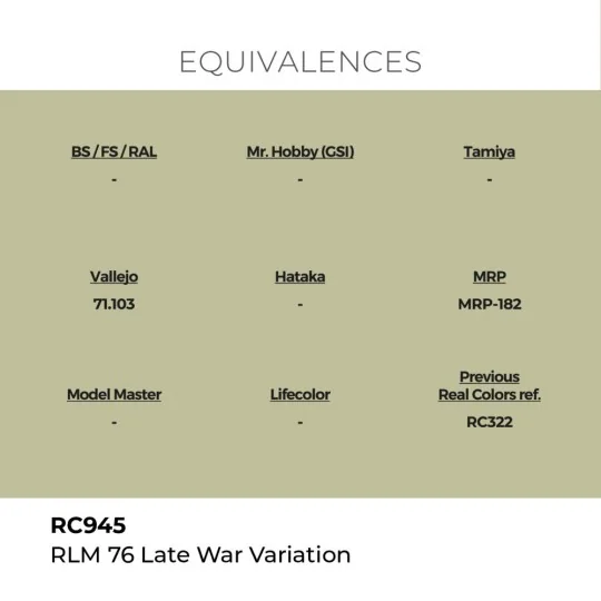 Real Colors: RLM 76 Late War Variation 17 ml. - AK Interactive RC945