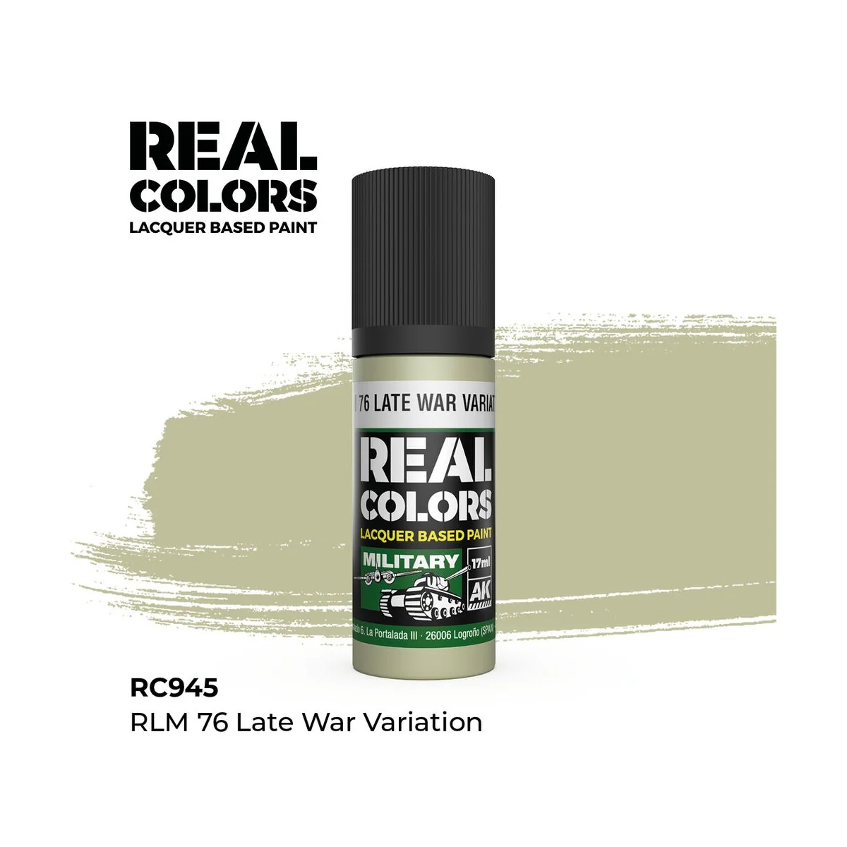 Real Colors: RLM 76 Late War Variation 17 ml. - AK Interactive RC945