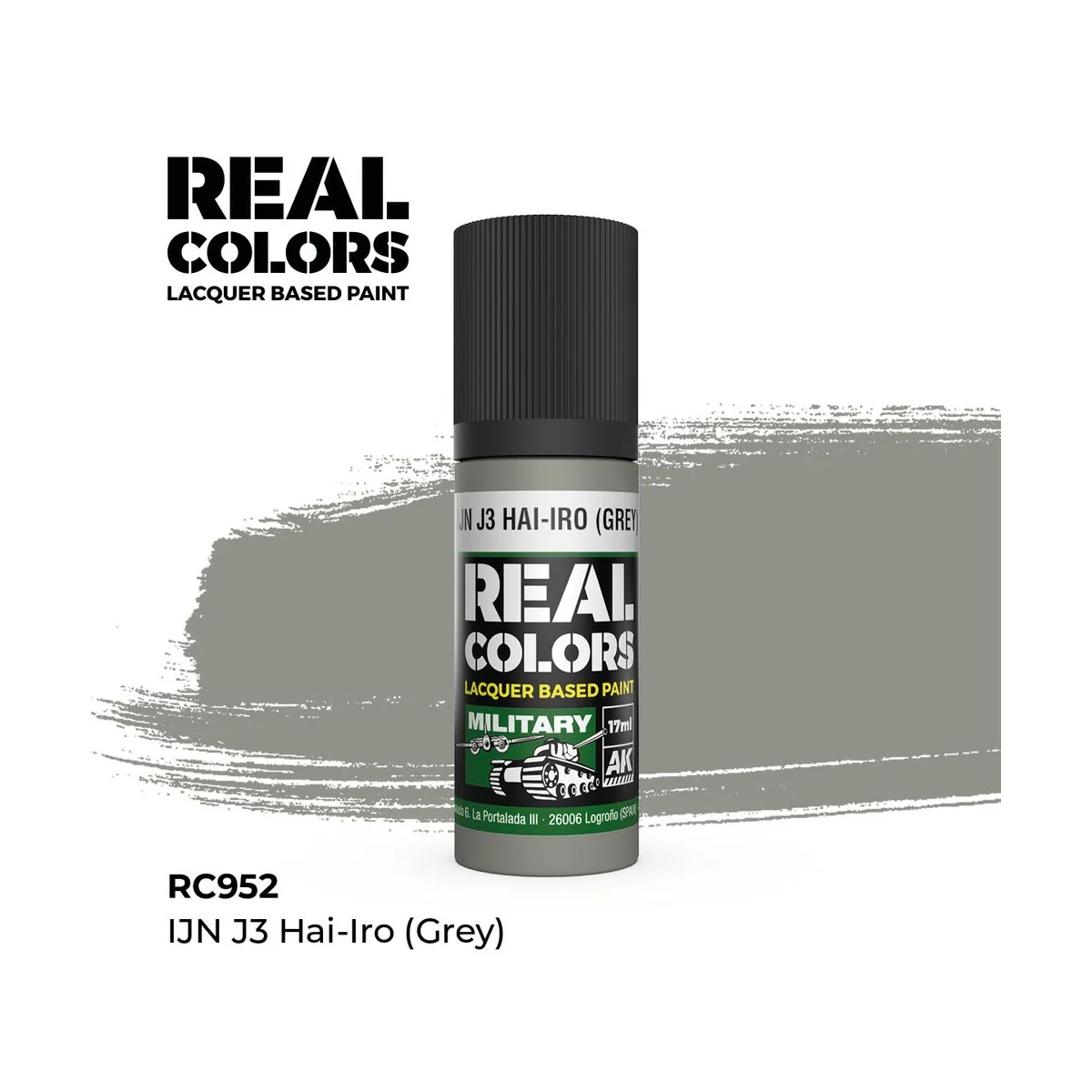 Real Colors: IJN J3 HAI-IRO (GREY) 17 ml. - AK Interactive RC952