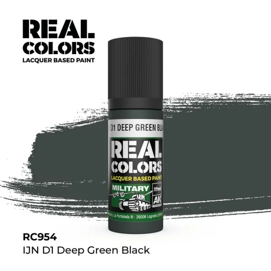 Real Colors: IJN D1 Deep Green Black 17 ml. - AK Interactive RC954