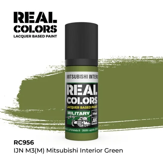 Real Colors: IJN M3 (M) MITSUBISHI Interior Green 17 ml. - AK Inter...