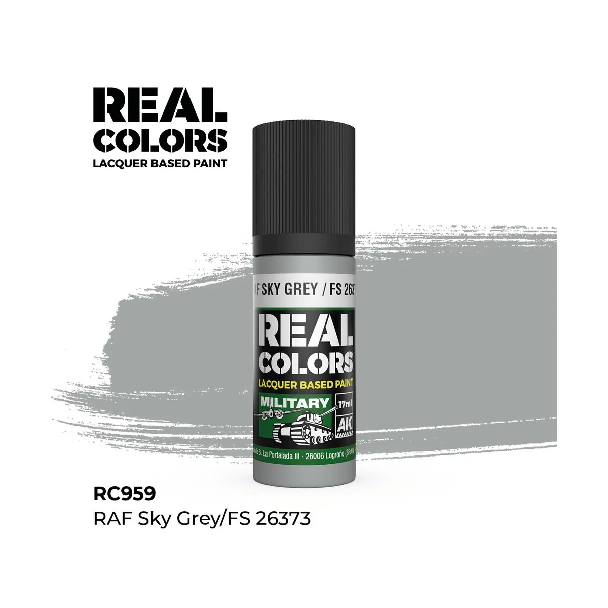 Real Colors: RAF Sky Grey 17 ml. - AK Interactive RC959