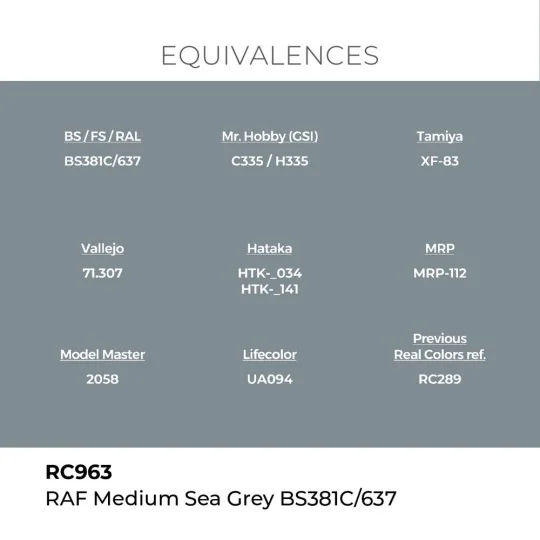 Real Colors: RAF Medium Sea Grey BS381C/637 17 ml. - AK Interactive...