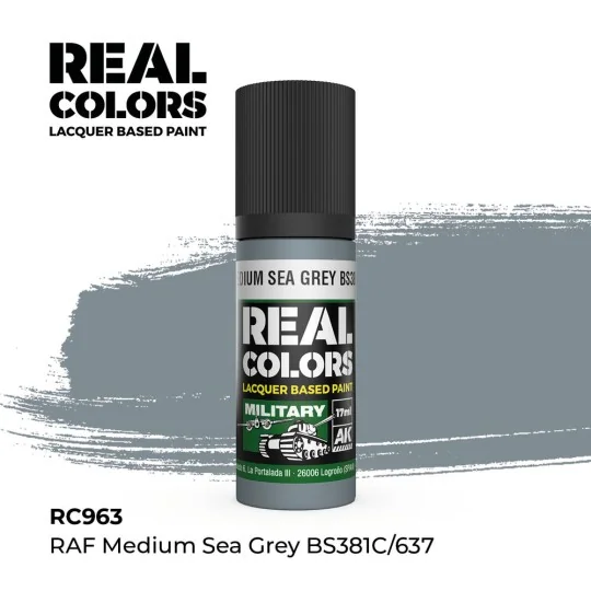 Real Colors: RAF Medium Sea Grey BS381C/637 17 ml. - AK Interactive...