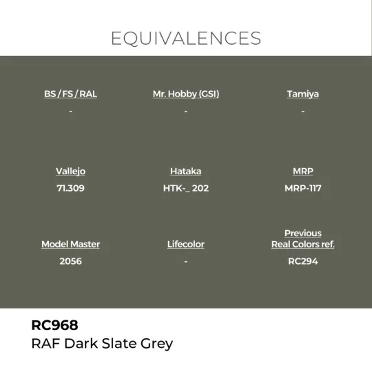 Real Colors: RAF Dark Slate Grey 17 ml. - AK Interactive RC968