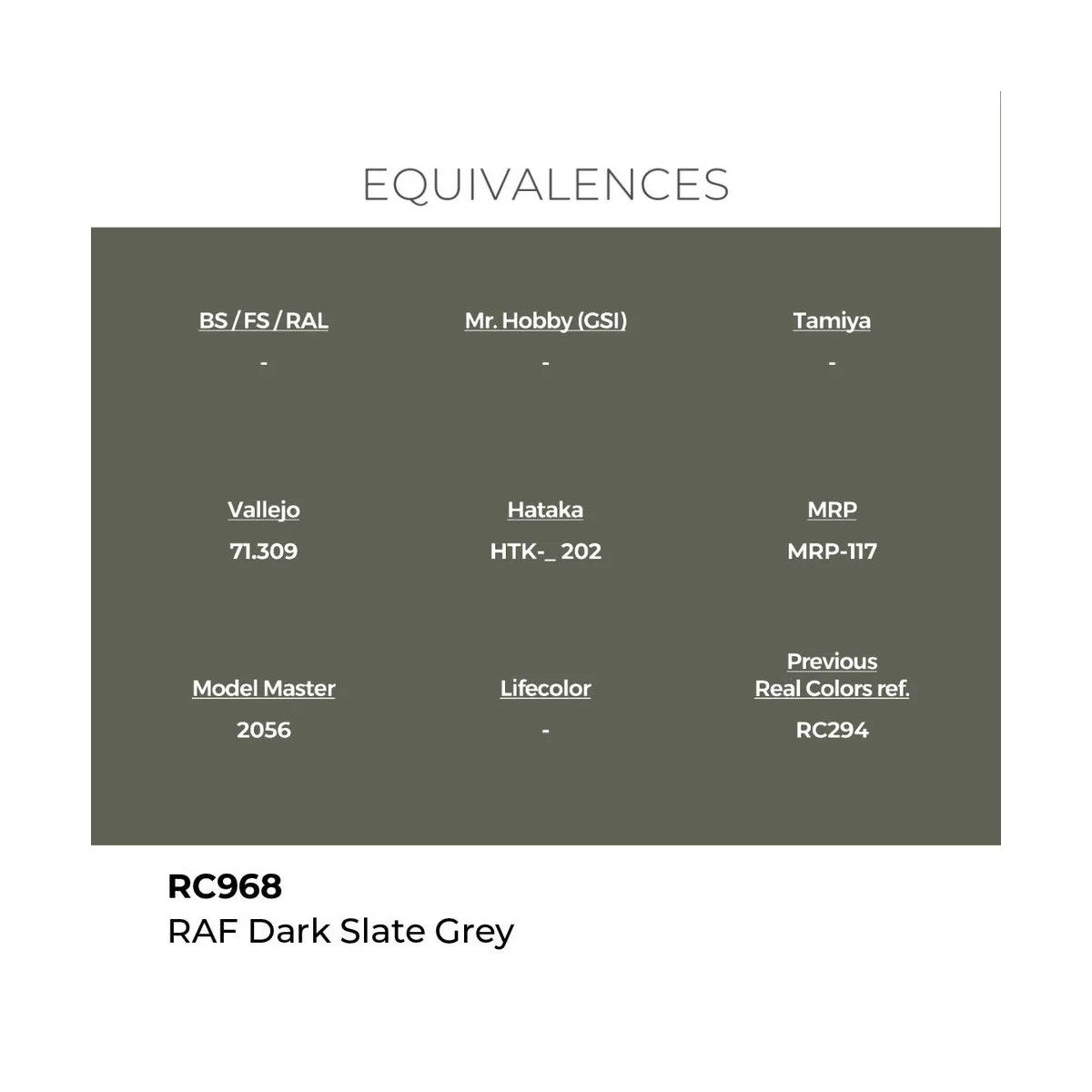 Real Colors: RAF Dark Slate Grey 17 ml. - AK Interactive RC968