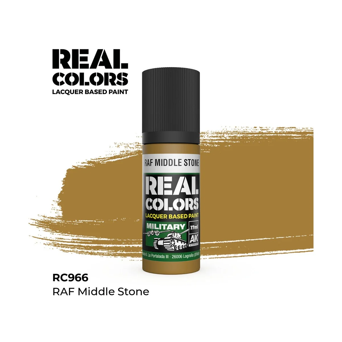 Real Colors: RAF Middle Stone 17 ml. - AK Interactive RC966